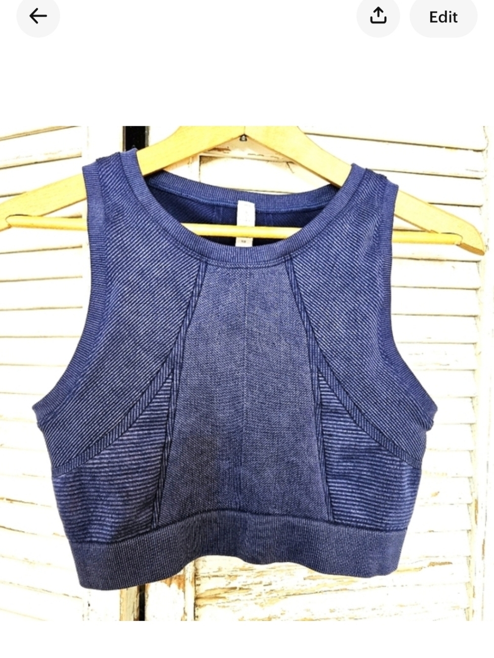 Aerie Offline Denim Blue Seamless Sports/Lounge Bra Medium